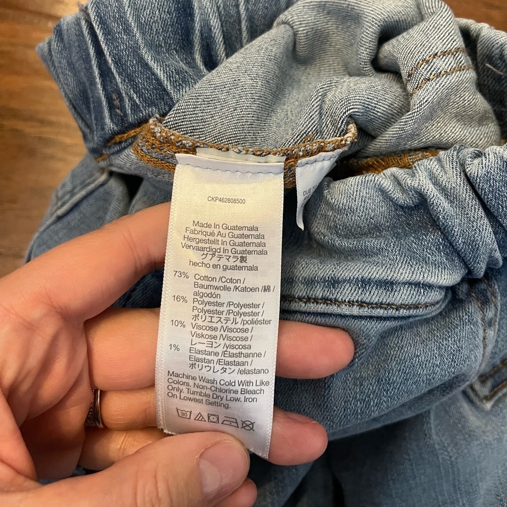 Madewell Pull On Straight Leg Jeans Size S - Picture 3 of 4